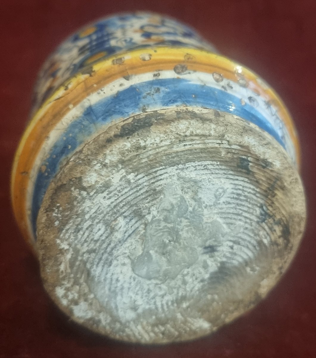 ALBERELLO DA FARMACIA IN MAIOLICA - MONTELUPO O ORVIETO  FINE XVI SECOLO / INIZIO XVII SECOLO-photo-2