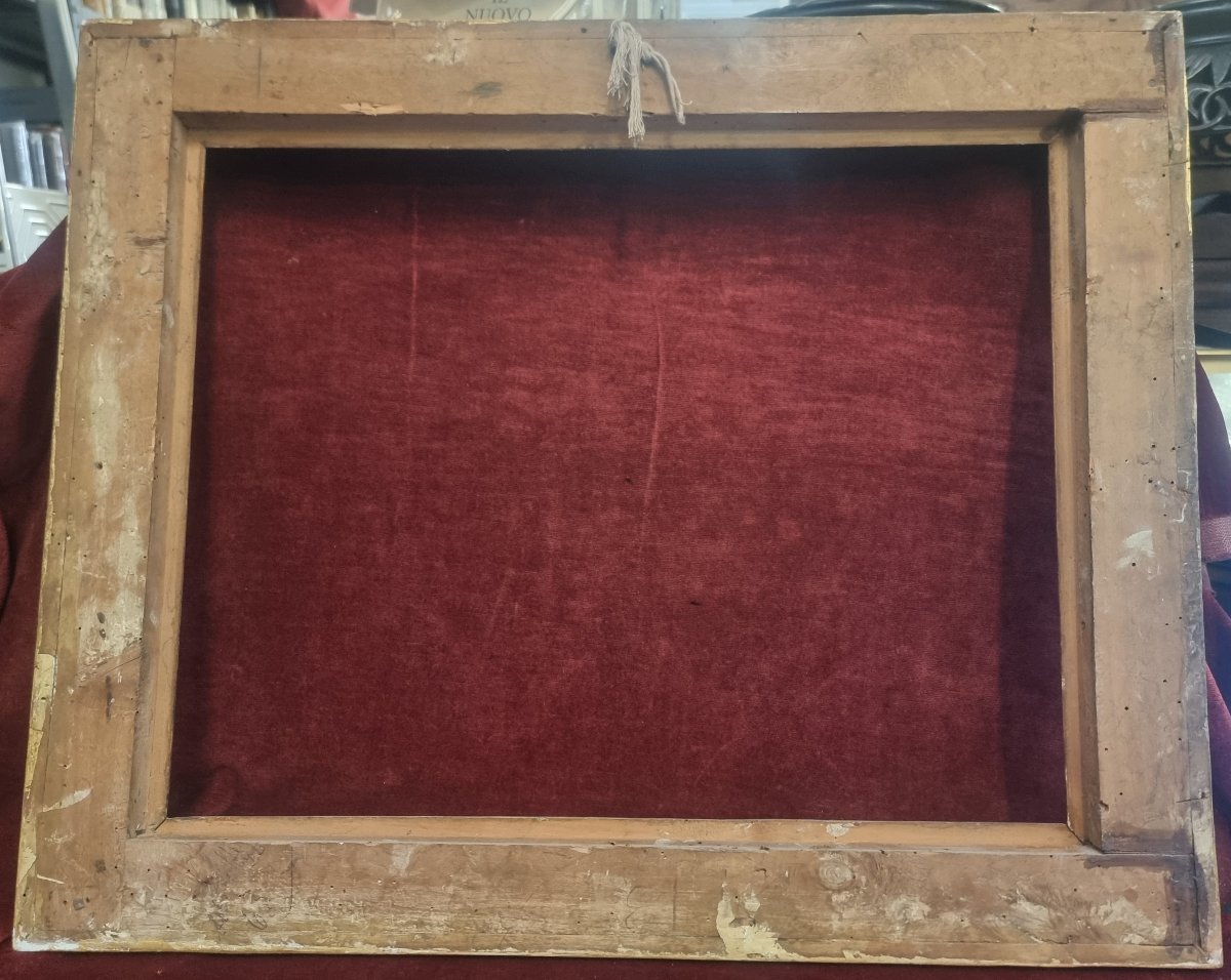 CORNICE DORATA A FOGLIA D'ORO - SALVATOR ROSA - MANIFATTURA ROMA - PRIMA META' DEL XVIII SECOLO-photo-2