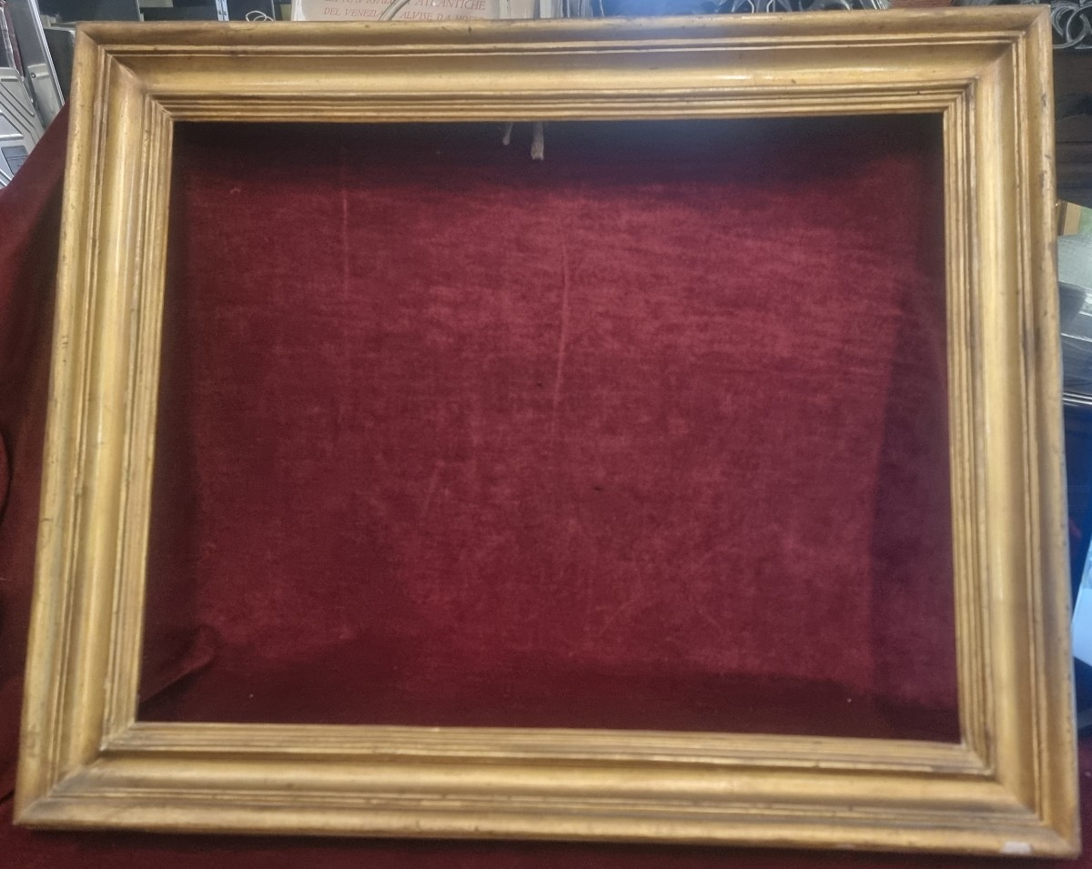 CORNICE DORATA A FOGLIA D'ORO - SALVATOR ROSA - MANIFATTURA ROMA - PRIMA META' DEL XVIII SECOLO