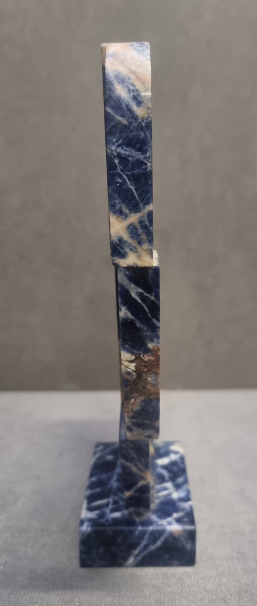 SCULTURA MULTIPLA 34/50 in marmo (sodalite del Sud Africa) -  Pietro Consagra-photo-3