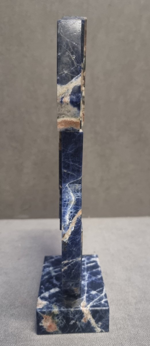 SCULTURA MULTIPLA 34/50 in marmo (sodalite del Sud Africa) -  Pietro Consagra-photo-4