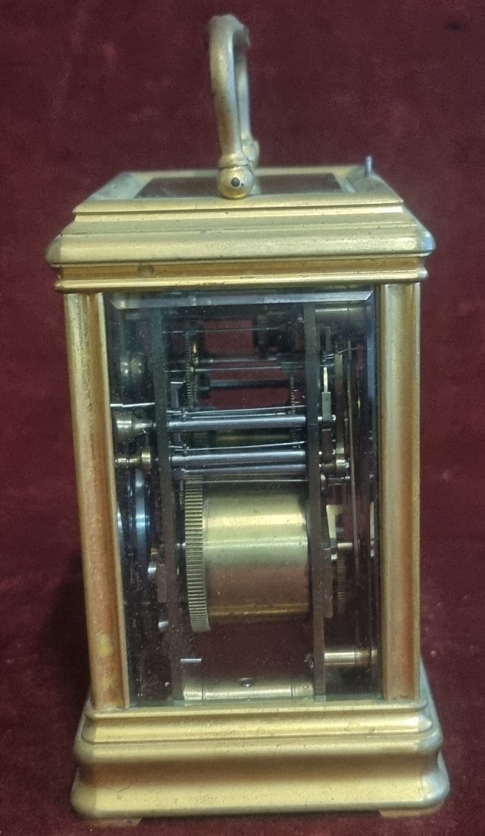 OROLOGIO DA VIAGGIO IN OTTONE - MUSY PADRE E FIGLIO TORINO -  FINE XIX SECOLO-photo-3