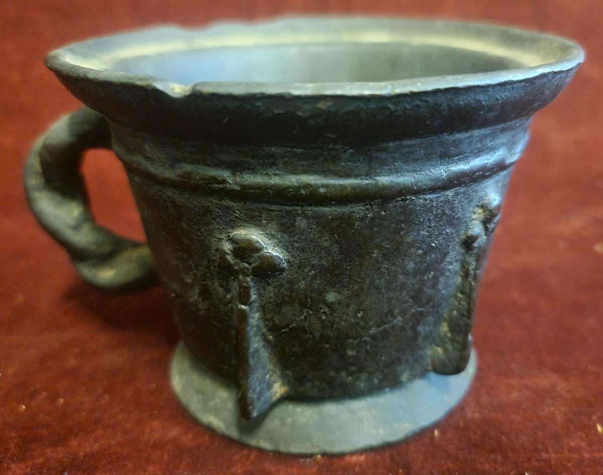 MORTAIO IN BRONZO - XV/XVI SECOLO -  ITALIA-photo-3