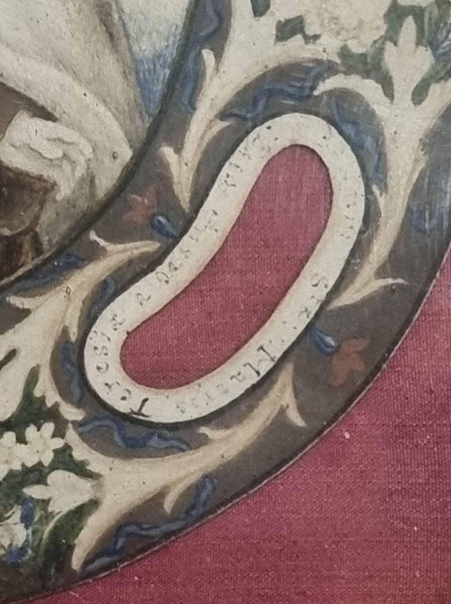 CORNICE BAROCCA IN LEGNO DORATO - MINIATURA SU CARTA SANTA TERESA D'AVILA - PRIMA META' XVII SE-photo-4