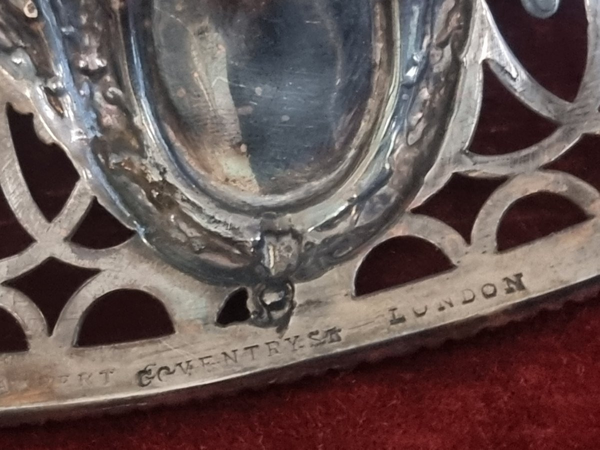 CESTINO IN ARGENTO - INGLESE FINE XVIII SECOLO - ARGENTIERE : THOMAS DANIELL -photo-3