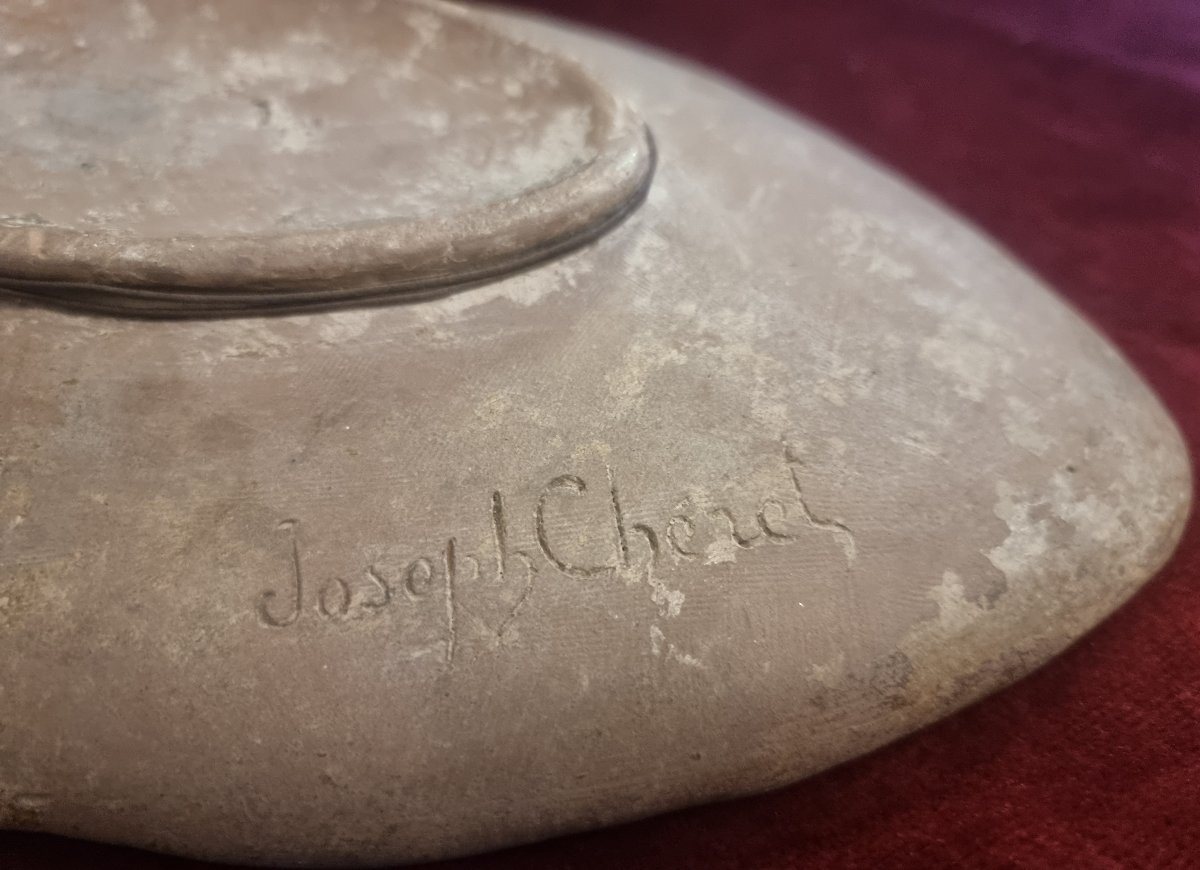 SCULTURA IN TERRACOTTA DI JOSEPH CHERET (1838-1894) - LIBERTY -photo-3