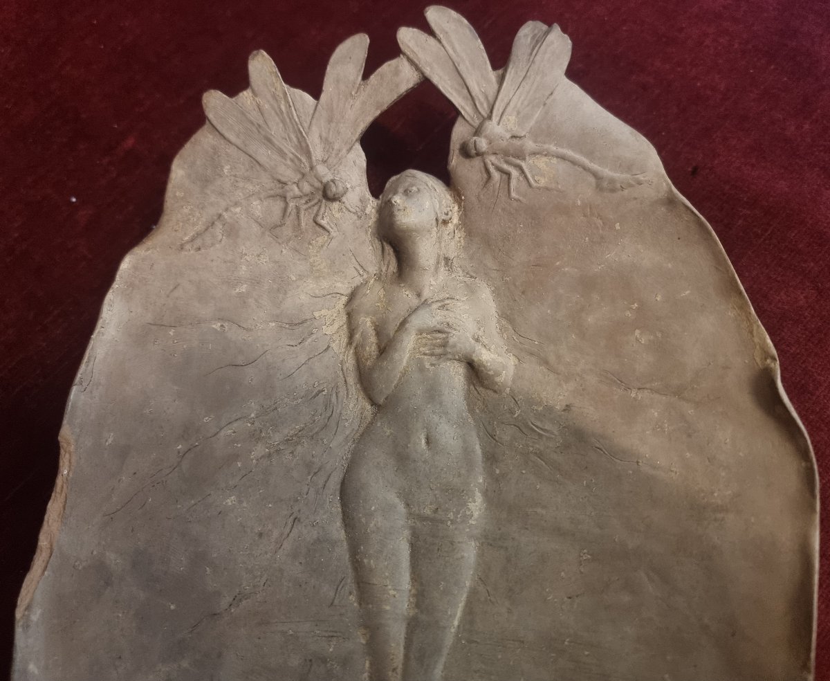 SCULTURA IN TERRACOTTA DI JOSEPH CHERET (1838-1894) - LIBERTY -photo-3