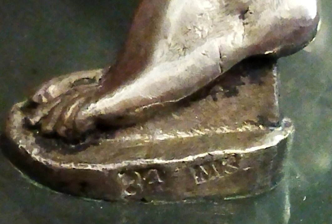 SCULTURA ARGENTO SU BASE MARMO  ERCOLE CON CINGHIALE  BOLLO 84 RUSSIA - anni '50-photo-4