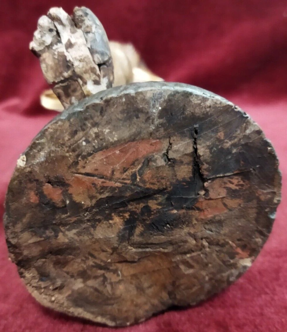 SCULTURA / STATUA DI SAN SEBASTIANO in legno intagliato e dipinto - del XVIII SECOLO-photo-3