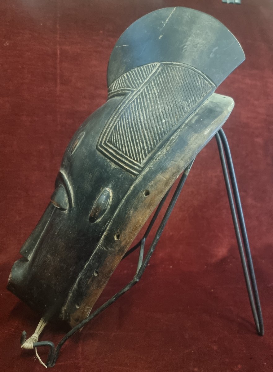 MASCHERA AFRICANA IN LEGNO INTAGLIATO - Baoulé Ndoma - META' DEL XX SECOLO-photo-2