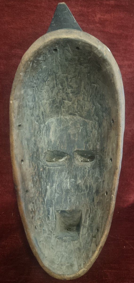 MASCHERA AFRICANA IN LEGNO INTAGLIATO - Baoulé Ndoma - META' DEL XX SECOLO-photo-4