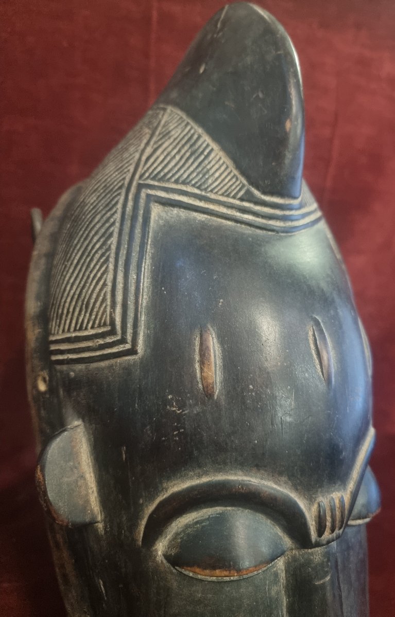 MASCHERA AFRICANA IN LEGNO INTAGLIATO - Baoulé Ndoma - META' DEL XX SECOLO-photo-2