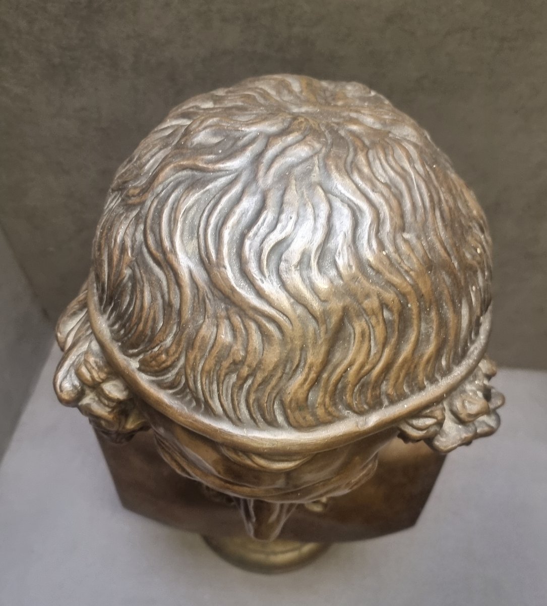 BUSTO IN BRONZO OMERO - FRANCIA NAPOLEONE III - META' DEL XIX SECOLO-photo-2