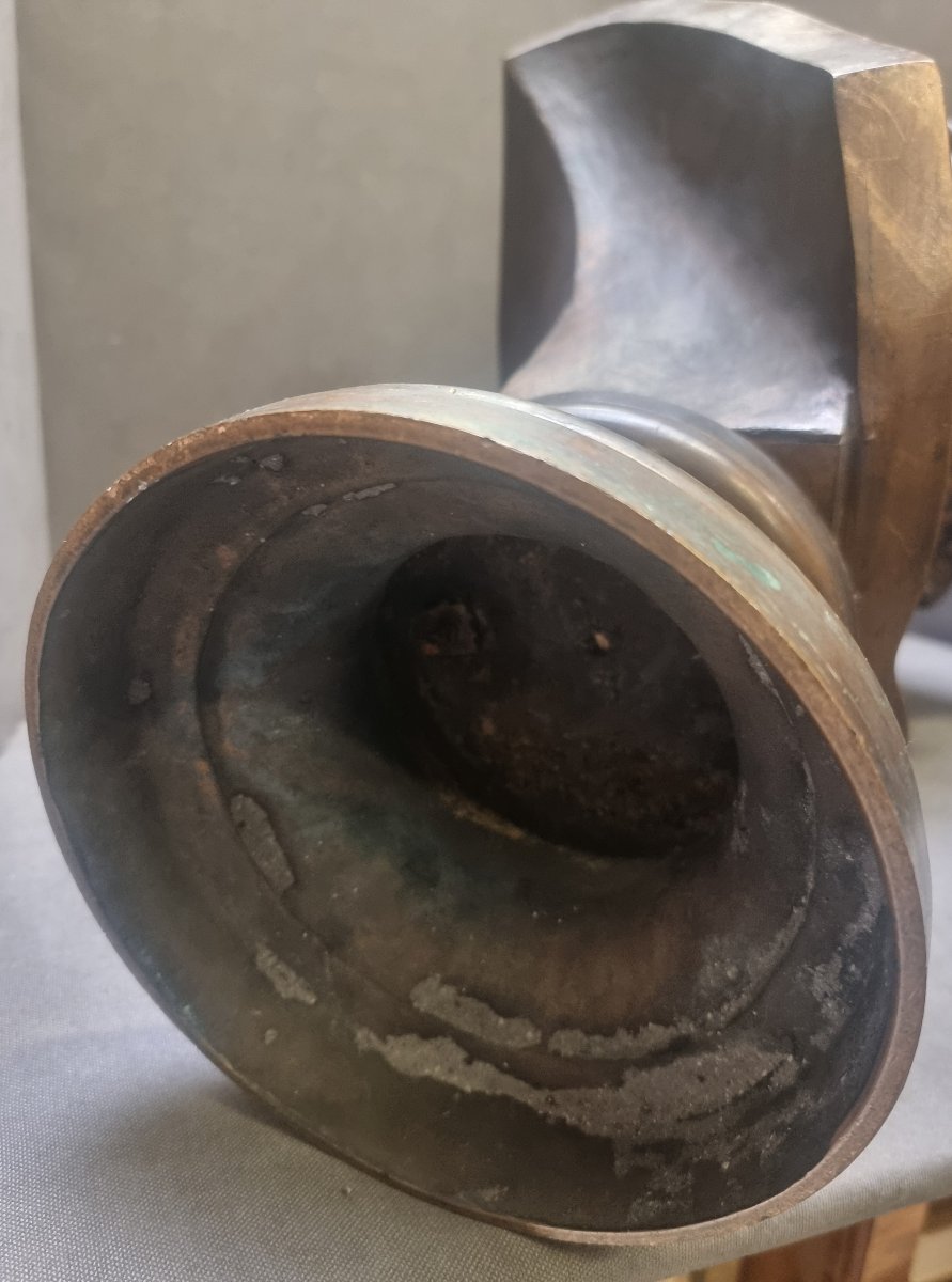 BUSTO IN BRONZO OMERO - FRANCIA NAPOLEONE III - META' DEL XIX SECOLO-photo-3