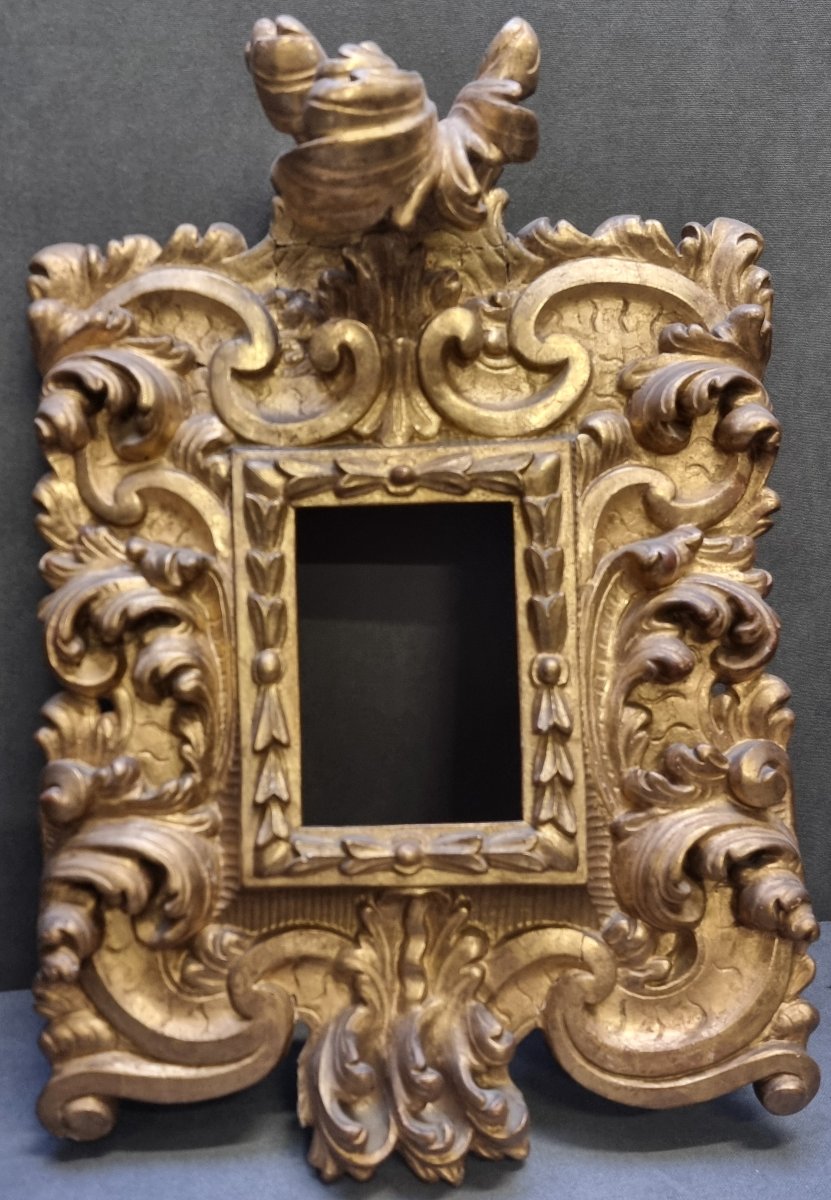 COPPIA CORNICI IN LEGNO INTAGLIATO E DORATO - SPAGNA PRIMA META DEL XVII SECOLO-photo-2