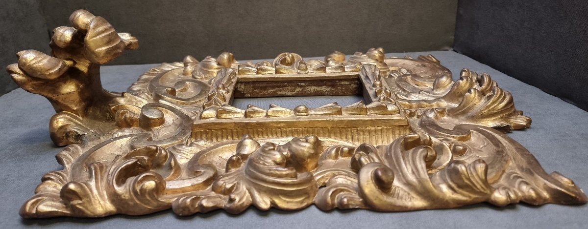 COPPIA CORNICI IN LEGNO INTAGLIATO E DORATO - SPAGNA PRIMA META DEL XVII SECOLO-photo-1