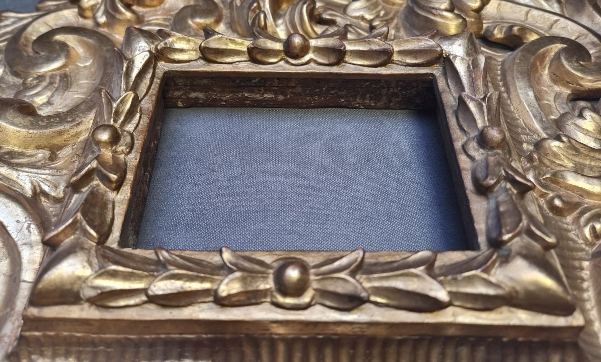 COPPIA CORNICI IN LEGNO INTAGLIATO E DORATO - SPAGNA PRIMA META DEL XVII SECOLO-photo-3