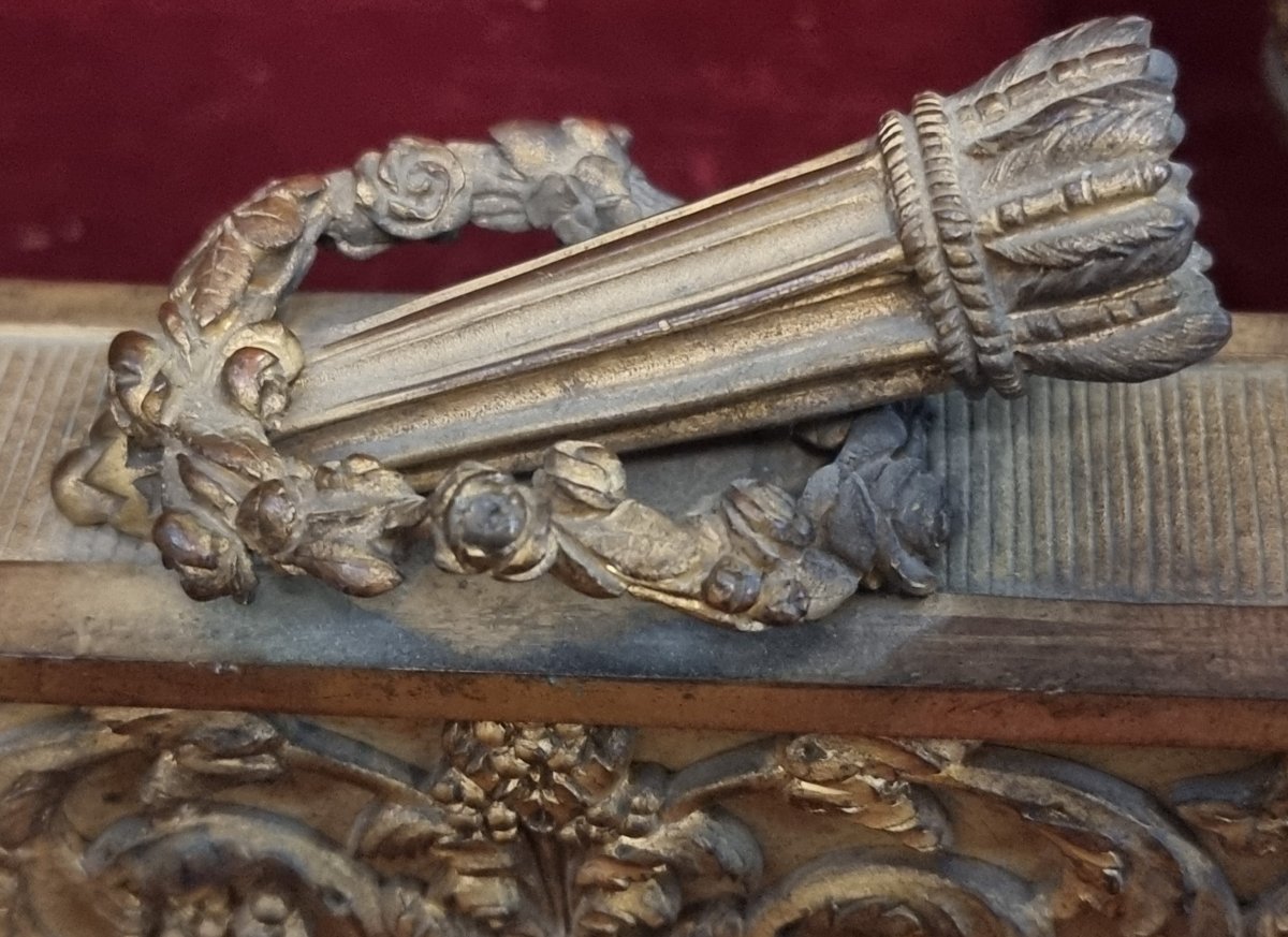 ALARI DA CAMINO IN BRONZO DORATO  FRANCIA INIZIO XIX SECOLO - BOUHON FRERES-photo-4