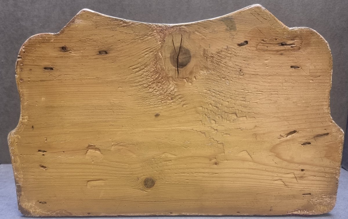 BASE IN LEGNO DORATO E VELLUTO ROSSO - ITALIA FINE XVII SECOLO-photo-1