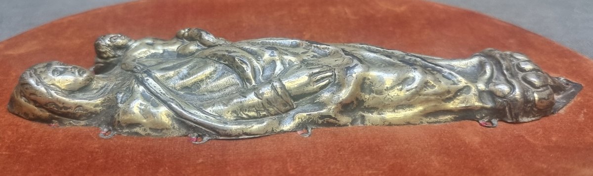 MADONNA CON BAMBINO IN ARGENTO SBALZATO E DORATO  ITALIA, SULMONA ULTIMO QUARTO DEL XV SECOLO-photo-2