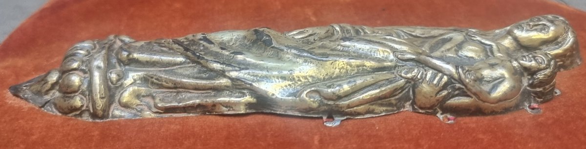 MADONNA CON BAMBINO IN ARGENTO SBALZATO E DORATO  ITALIA, SULMONA ULTIMO QUARTO DEL XV SECOLO-photo-3