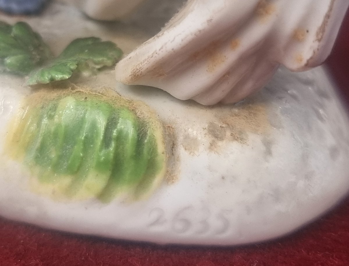 STATUINA PORCELLANA DIPINTA SU BASE DI LEGNO - CAVALIERE -GERMANIA MEISSEN - META DEL XVIII SEC-photo-4