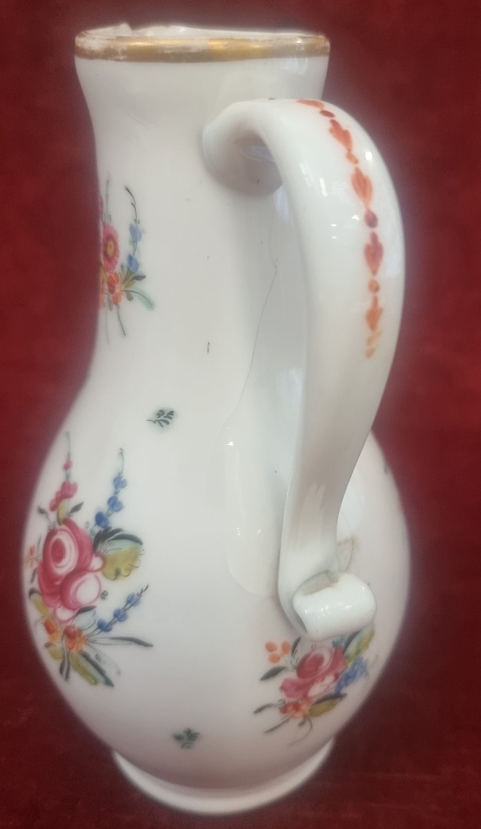 PICCOLA BROCCA IN VETRO OPALINA, DIPINTA - INIZIO XIX SECOLO-photo-4