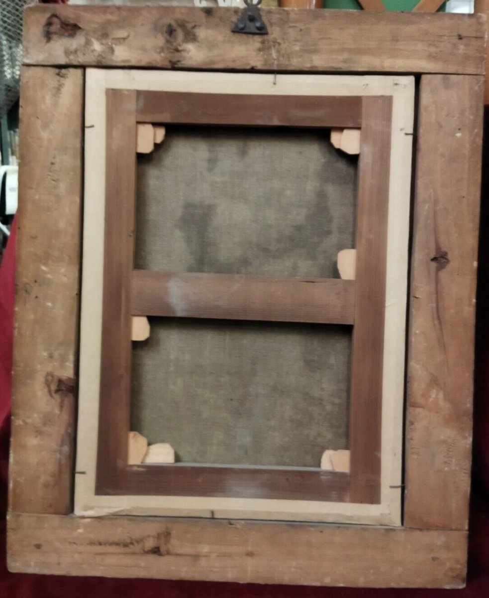 QUADRO NATURA MORTA - OLIO SU TELA   - XVII SECOLO  con cornice coeva-photo-3