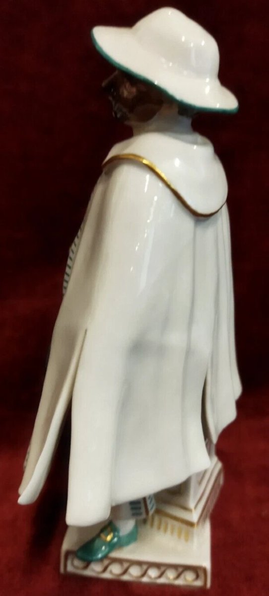 STATUINA "BRIGHELLA" IN PORCELLANA DIPINTA MEISSEN - primi '900-photo-1