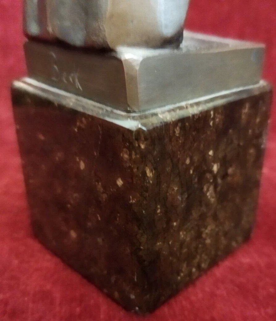 SCULTURA IN BRONZO su base marmo DANTE ALIGHIERI-photo-6