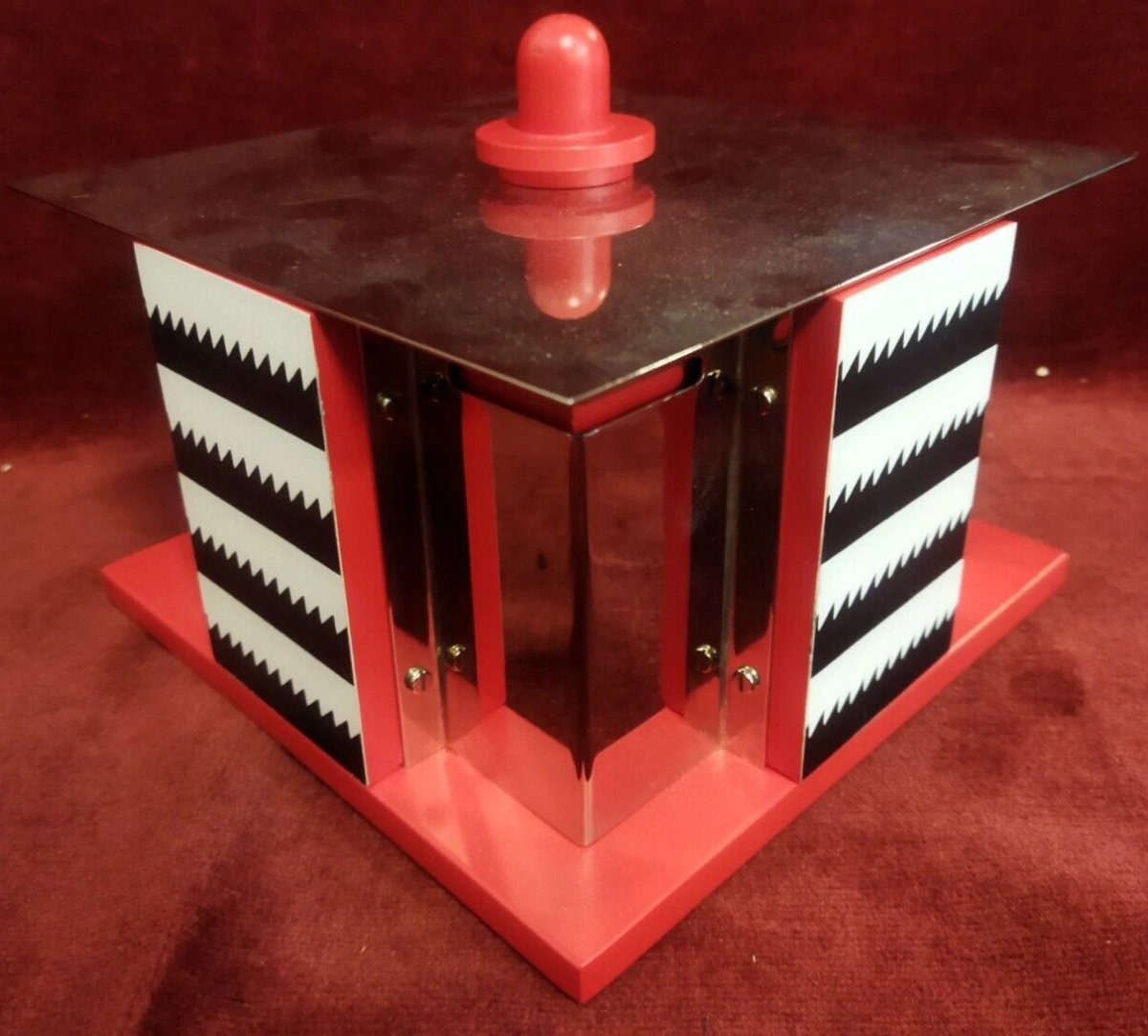 SCATOLA NATHALIE DU PASQUIER   LIDDED BOX  1983  ELECTRONIC AGE ARC74 MILAN-photo-2