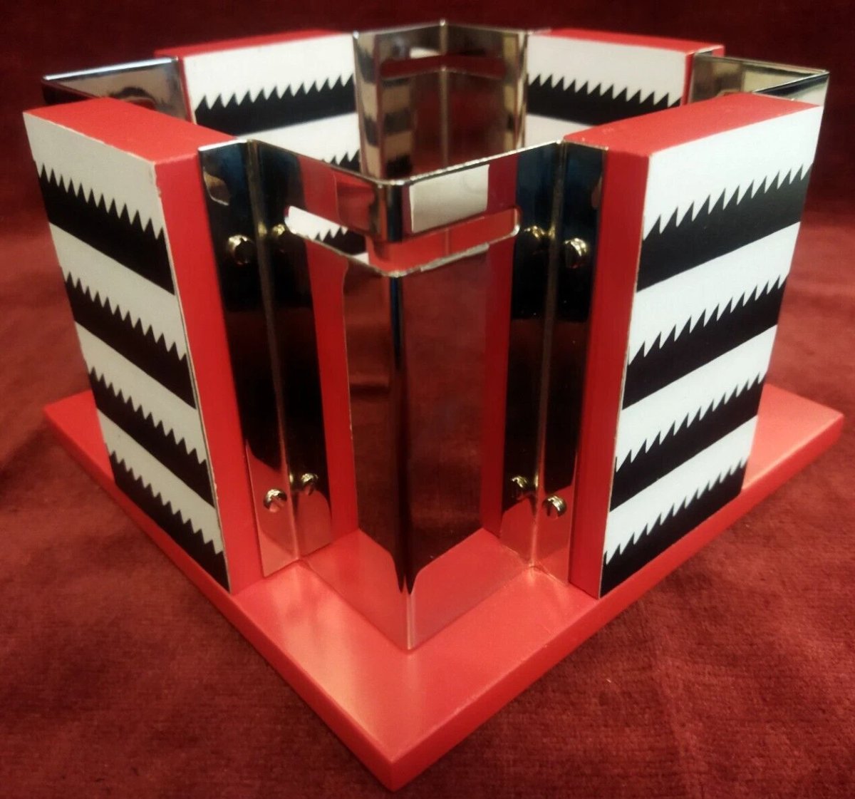 SCATOLA NATHALIE DU PASQUIER   LIDDED BOX  1983  ELECTRONIC AGE ARC74 MILAN-photo-3