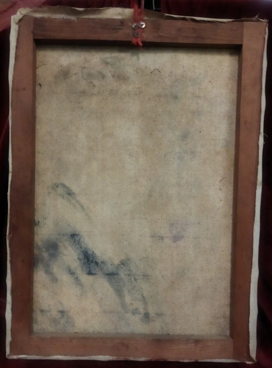 QUADRO OLIO SU TELA RITRATTO DONNA 1922 PIERETTO BIANCO (Trieste 1875 - Bologna 1937)-photo-2