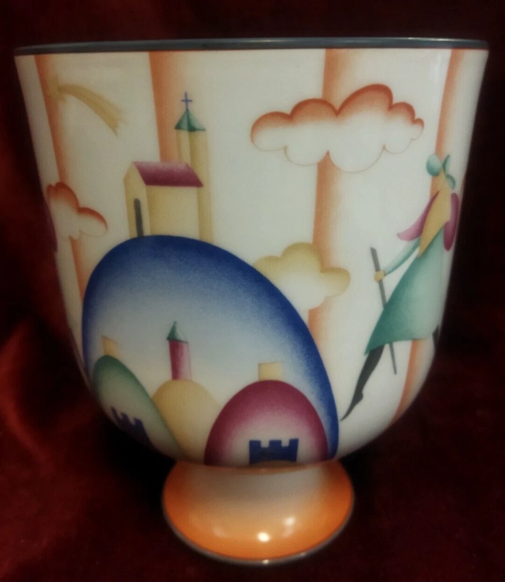 Vaso in porcellana Ginori "I Pellegrini" numero 77 - DOCCIA - GIO PONTI-photo-4