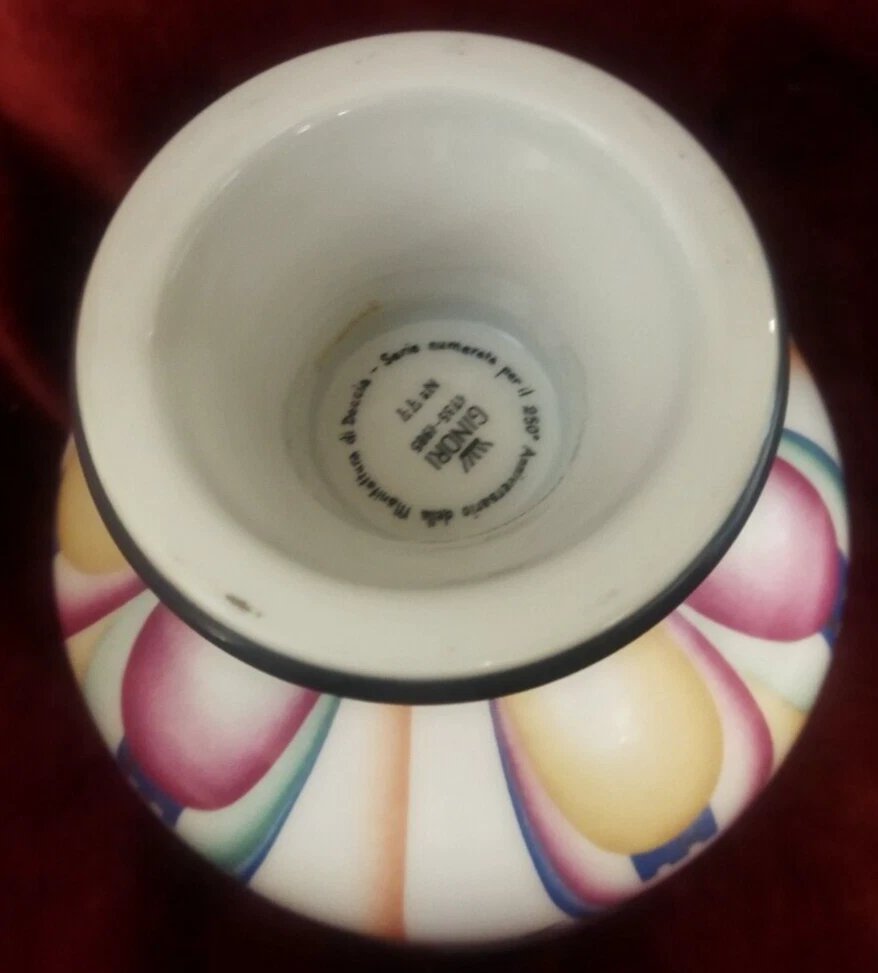 Vaso in porcellana Ginori "I Pellegrini" numero 77 - DOCCIA - GIO PONTI-photo-1