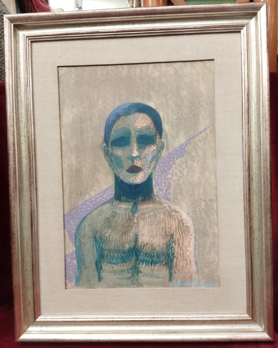 QUADRO - OLIO SU TELA RITRATTO Firmato Bruno Caruso