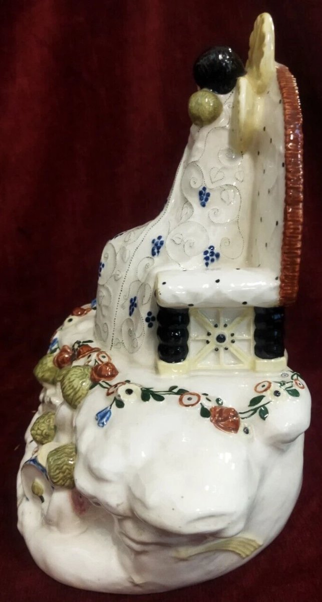 SCULTURA PORCELLANA - MADONNA CON BAMBINO ANTON KLEIBER 1916 - Austria-photo-1