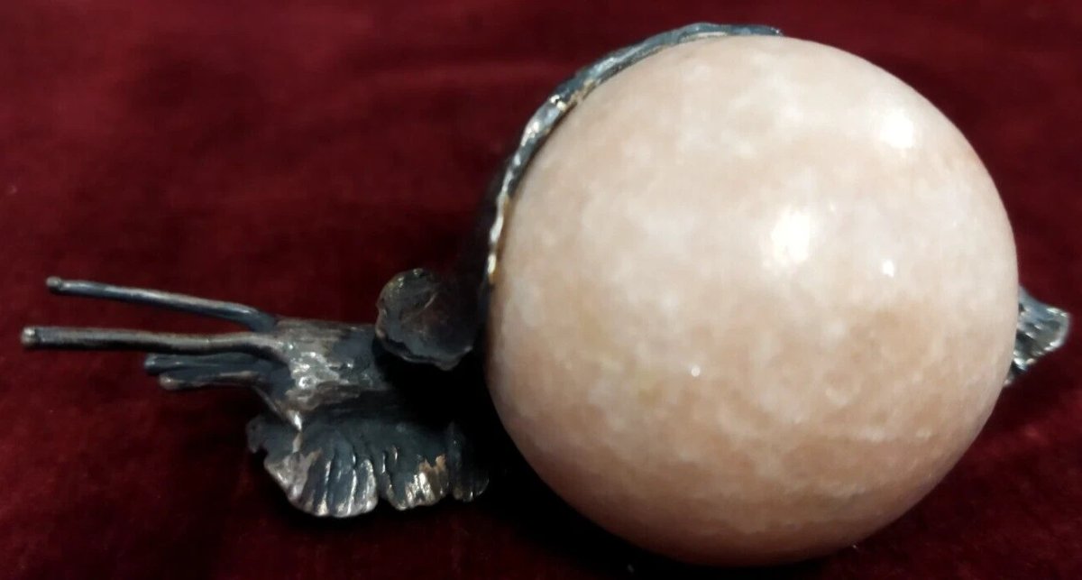 LUMACA MANAUS STERLING con palla marmo rosa-photo-3