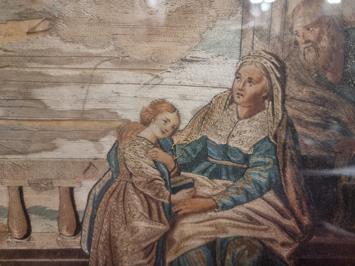 QUADRO - RICAMO A FILO - SECONDA META DEL XVIII SECOLO - MANIFATTURA SUD ITALIA-photo-3