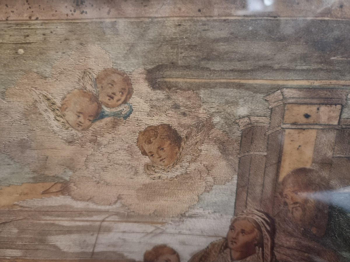 QUADRO - RICAMO A FILO - SECONDA META DEL XVIII SECOLO - MANIFATTURA SUD ITALIA-photo-4