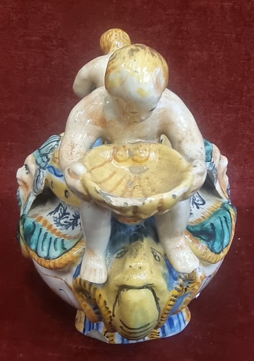 SALIERA IN MAIOLICA  - URBINO - FINE XVII SECOLO-photo-3