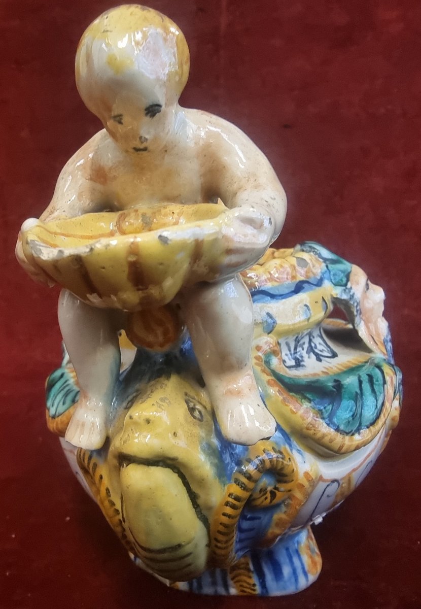 SALIERA IN MAIOLICA  - URBINO - FINE XVII SECOLO-photo-4