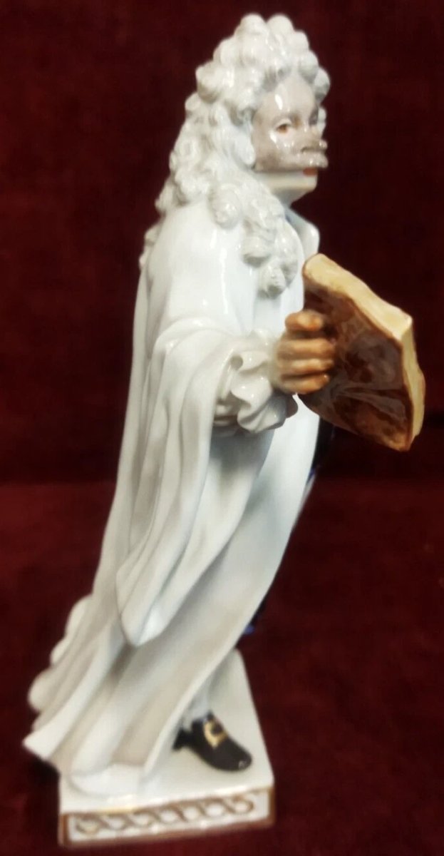 STATUINA "AVVOCATO" IN PORCELLANA DIPINTA - MEISSEN - primi '900-photo-2