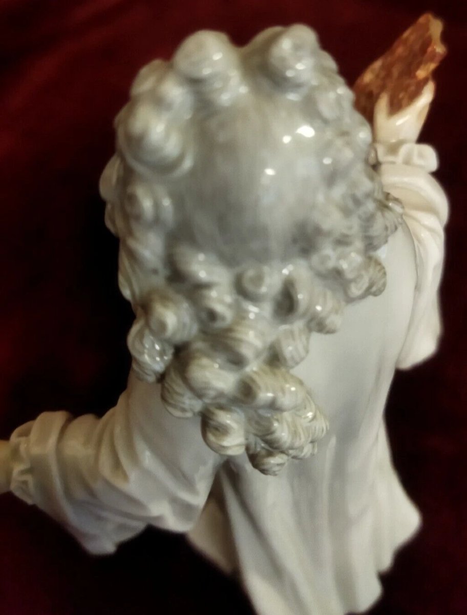 STATUINA "AVVOCATO" IN PORCELLANA DIPINTA - MEISSEN - primi '900-photo-3