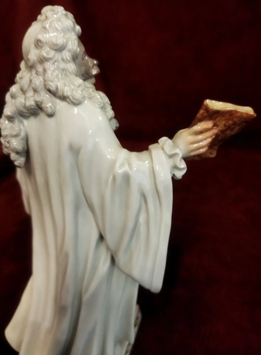 STATUINA "AVVOCATO" IN PORCELLANA DIPINTA - MEISSEN - primi '900-photo-4