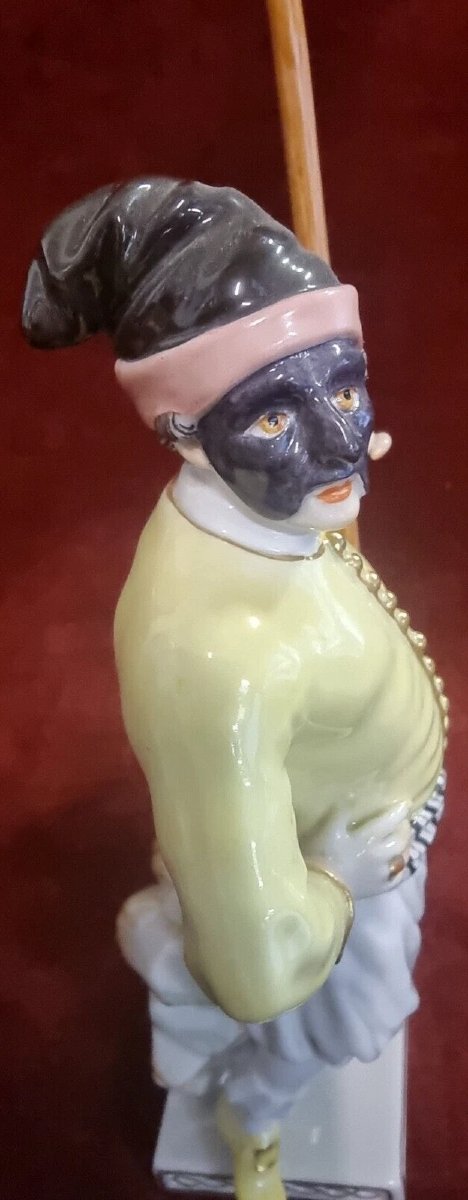 STATUINA GONDOLIERE IN PORCELLANA DIPINTA MEISSEN - primi '900-photo-4