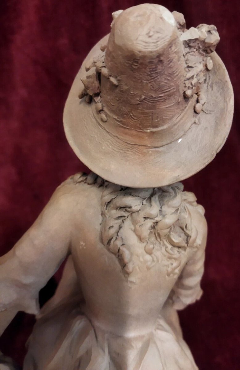 SCULTURA EROTICA IN TERRACOTTA DONNA CHE ALZA LA GONNA-photo-6