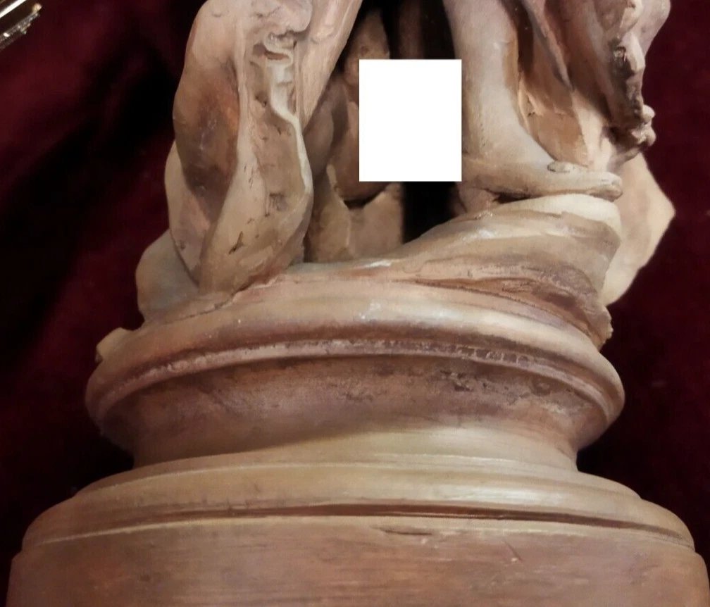 SCULTURA EROTICA IN TERRACOTTA DONNA CHE ALZA LA GONNA-photo-8