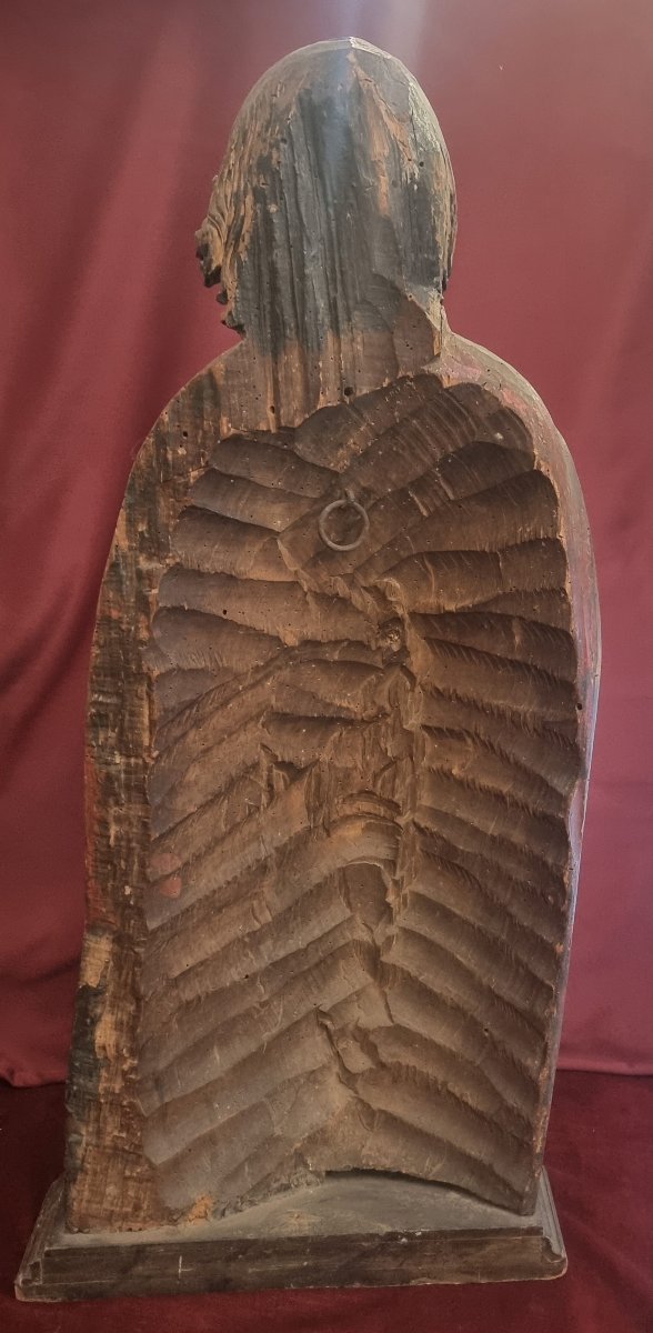 SCULTURA IN LEGNO LACCATO ED INTAGLIATO RAFFIGURANTE SANTO  PRIMI ANNI DEL XVII SECOLO  FRANCIA-photo-3
