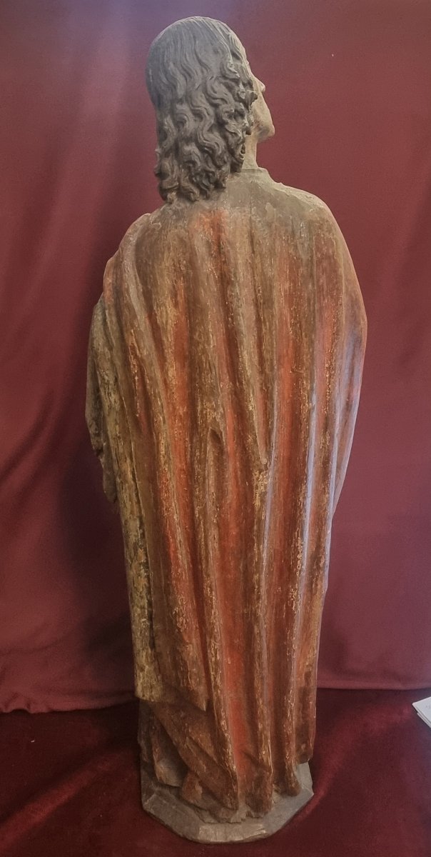 SCULTURA IN LEGNO LACCATO RAFFIGURANTE SANTO  PRIMI ANNI DEL XVI SECOLO -  LOMBARDIA-photo-3